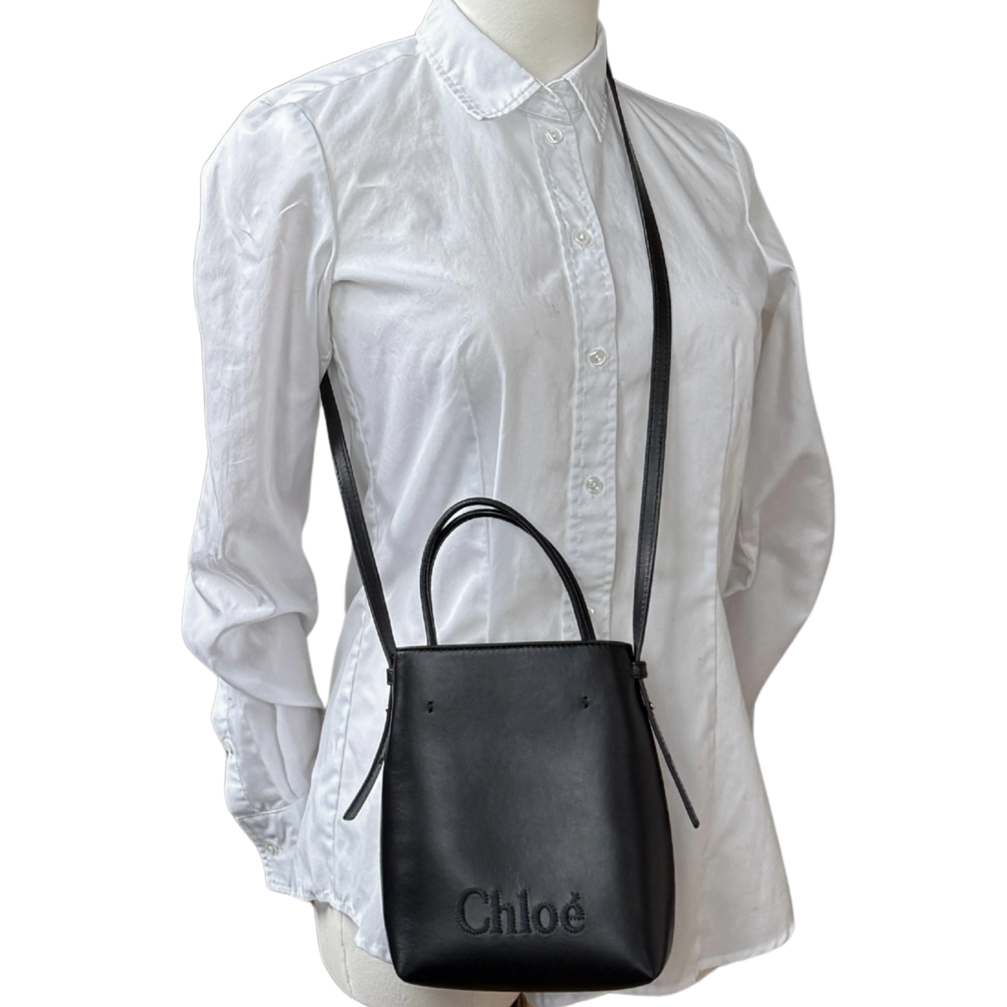 Chloé Micro Sense Tote Bag Schwarz / neuwertig Chloé
