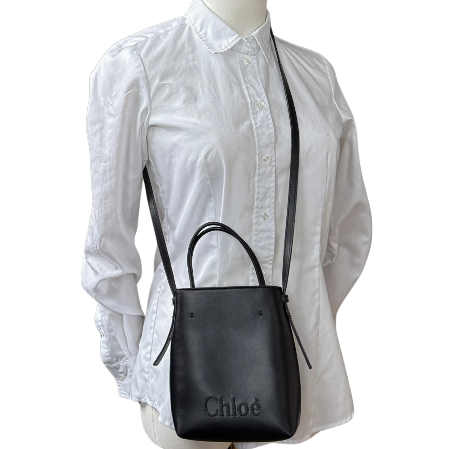 Chloé Micro Sense Tote Bag Schwarz / neuwertig Chloé