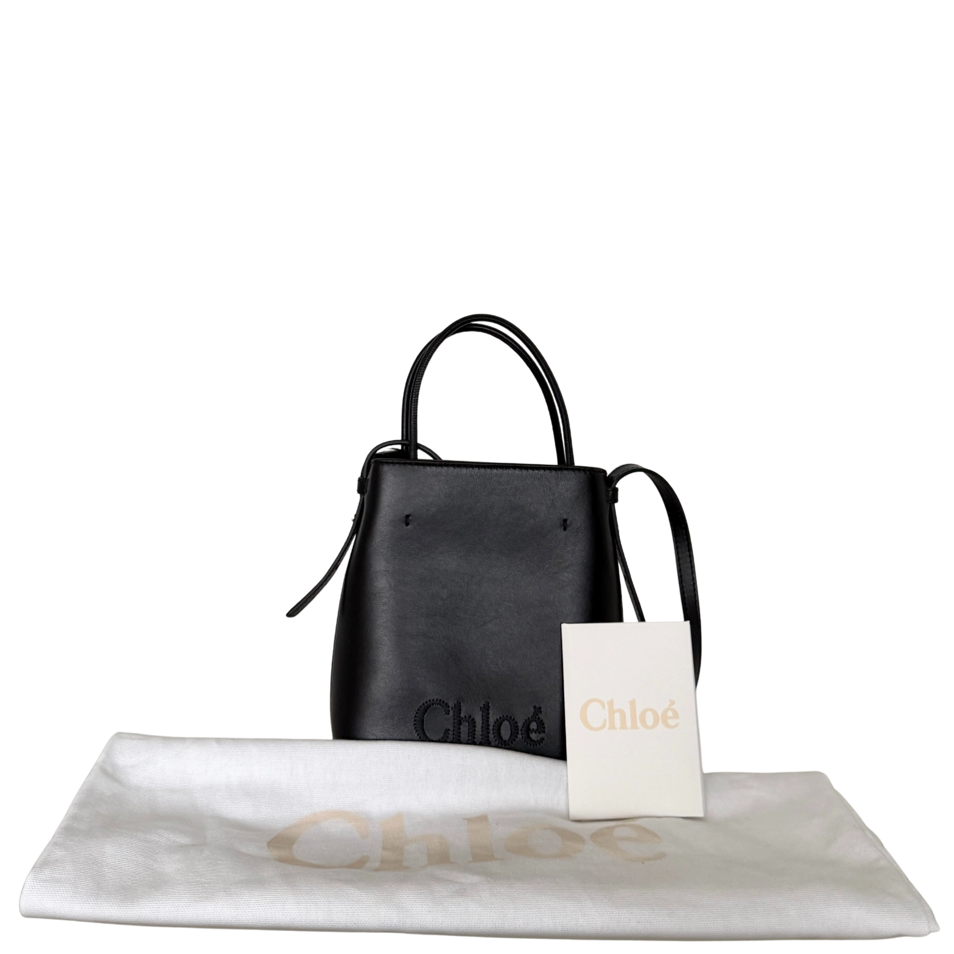 Chloé Micro Sense Tote Bag Schwarz / neuwertig Chloé
