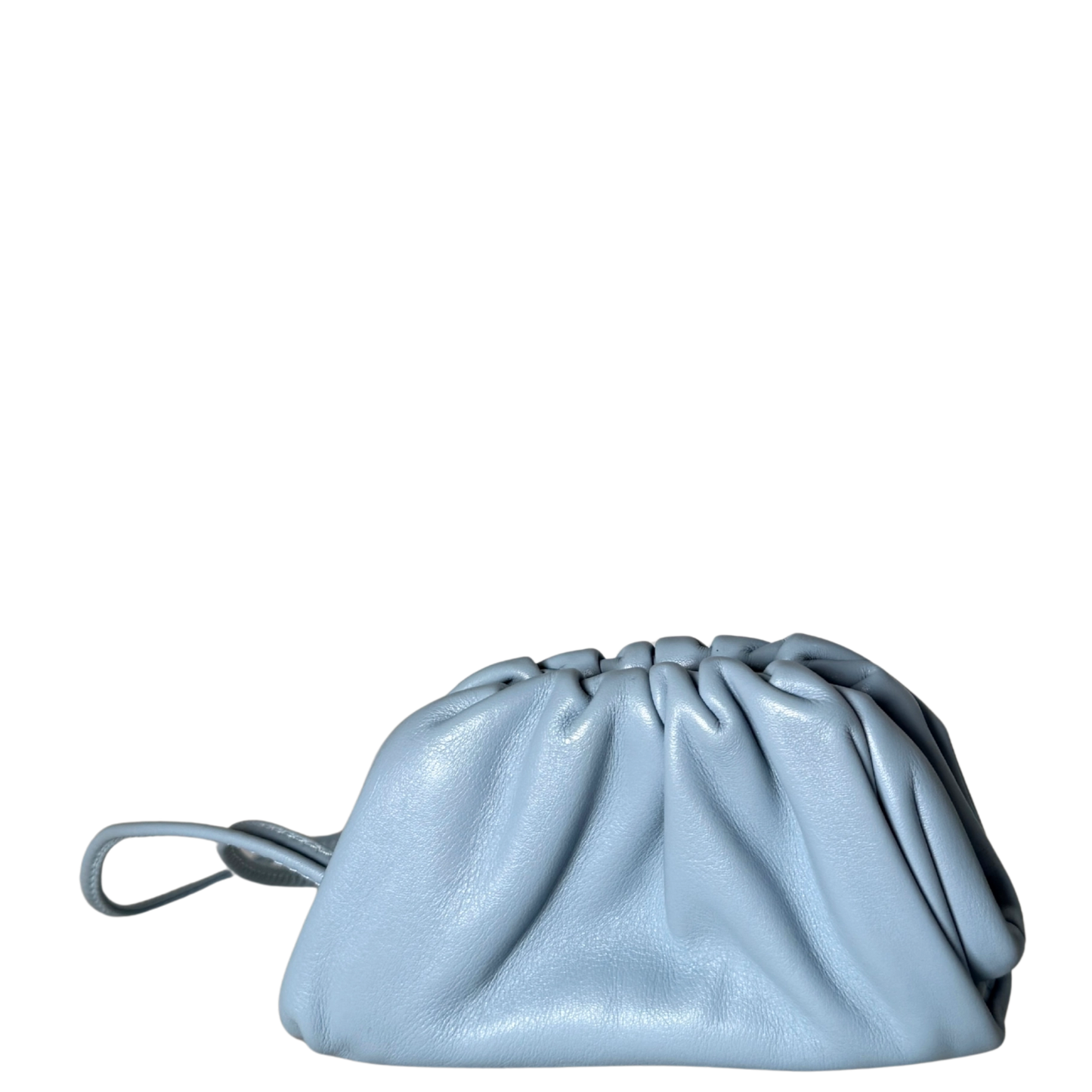 Bottega Veneta Micro Pouch Clutch Hellblau / neuwertig Bottega Veneta