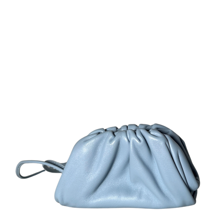 Bottega Veneta Micro Pouch Clutch Hellblau / neuwertig Bottega Veneta