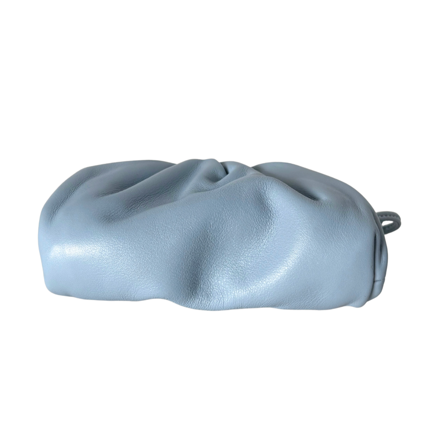 Bottega Veneta Micro Pouch Clutch Hellblau / neuwertig Bottega Veneta