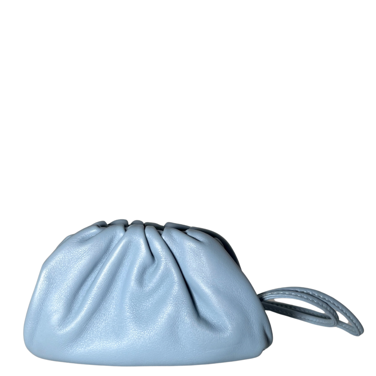 Bottega Veneta Micro Pouch Clutch Hellblau / neuwertig Bottega Veneta