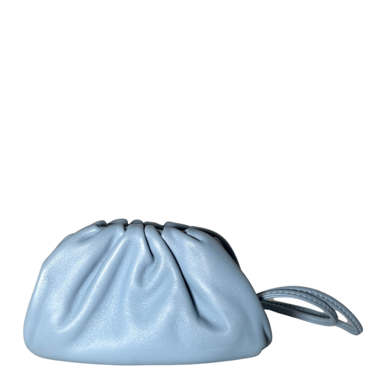 Bottega Veneta Micro Pouch Clutch Hellblau / neuwertig Bottega Veneta