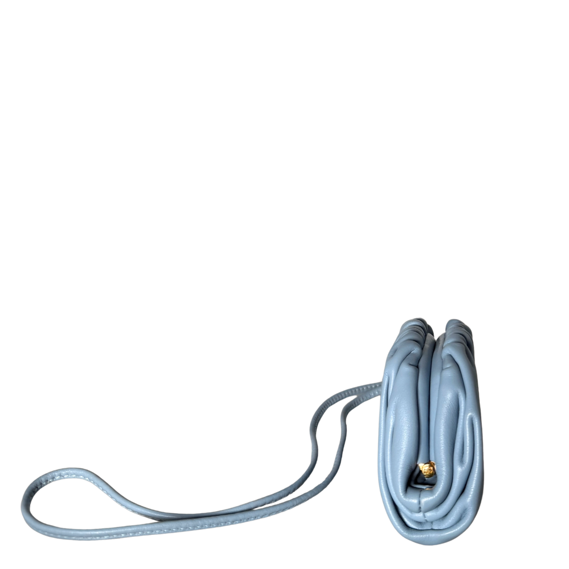 Bottega Veneta Micro Pouch Clutch Hellblau / neuwertig Bottega Veneta