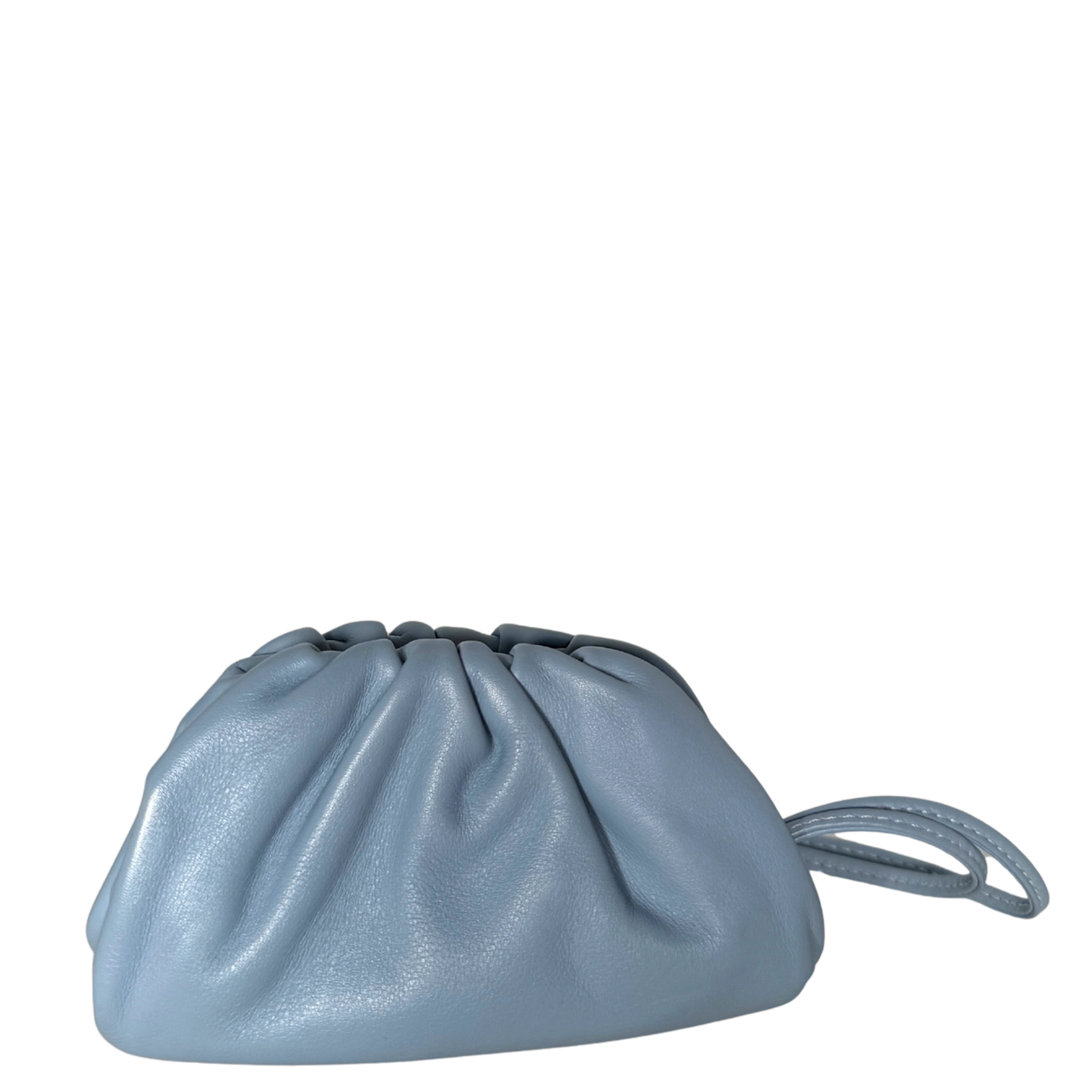 Bottega Veneta Micro Pouch Clutch Hellblau / neuwertig Bottega Veneta