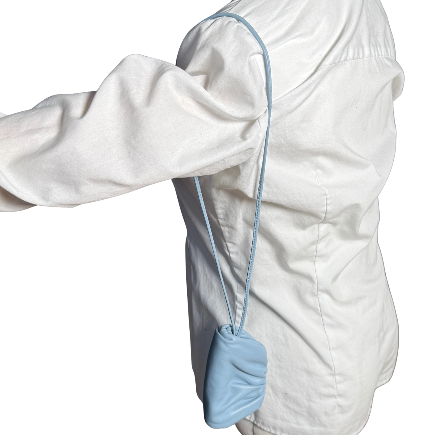 Bottega Veneta Micro Pouch Clutch Hellblau / neuwertig Bottega Veneta