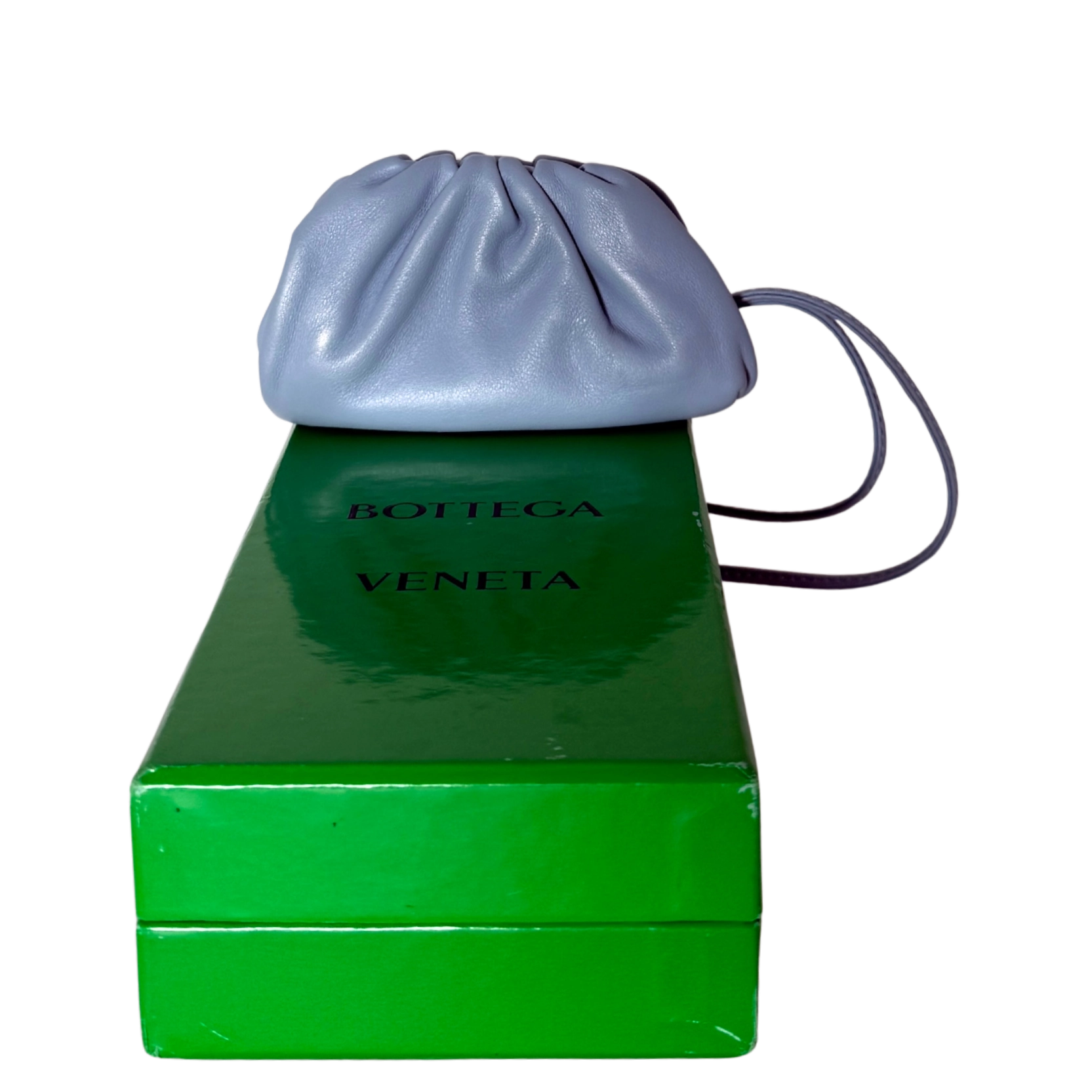 Bottega Veneta Micro Pouch Clutch Hellblau / neuwertig Bottega Veneta