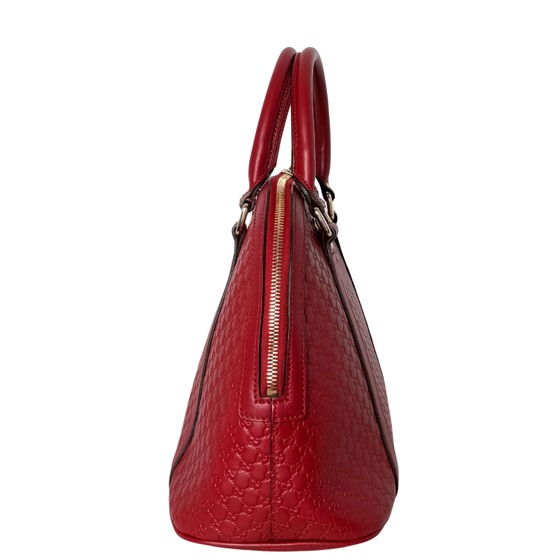 Gucci Mittelgroße Microguccissima Dome Handtasche Rot / sehr gut Gucci