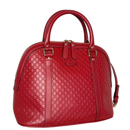 Gucci Mittelgroße Microguccissima Dome Handtasche Rot / sehr gut Gucci