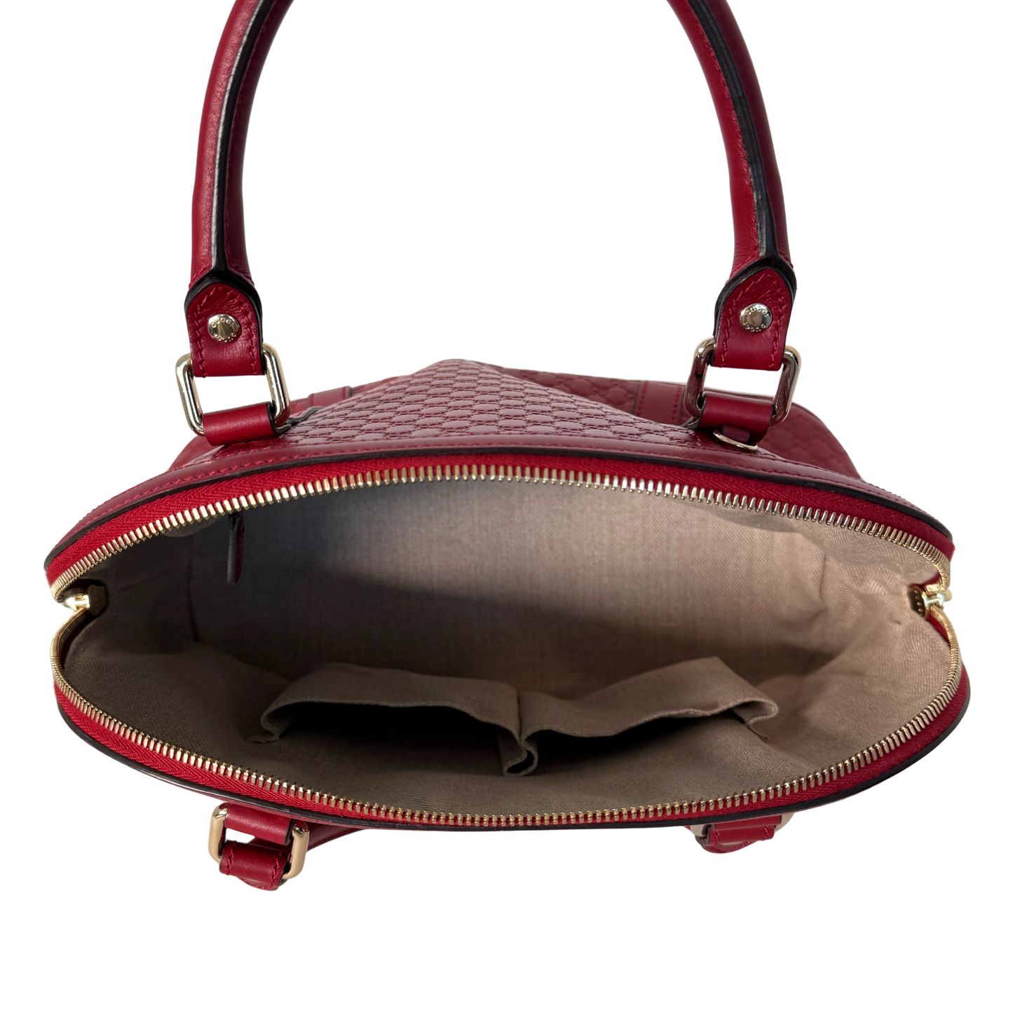Gucci Mittelgroße Microguccissima Dome Handtasche Rot / sehr gut Gucci