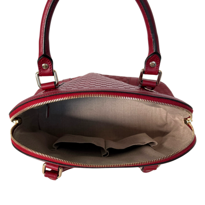 Gucci Mittelgroße Microguccissima Dome Handtasche Rot / sehr gut Gucci