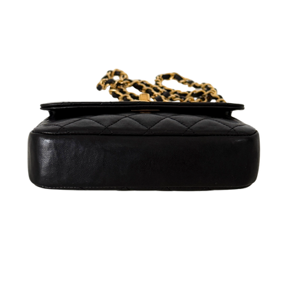 Chanel Mini Single Flap Bag Schwarz / gut Chanel