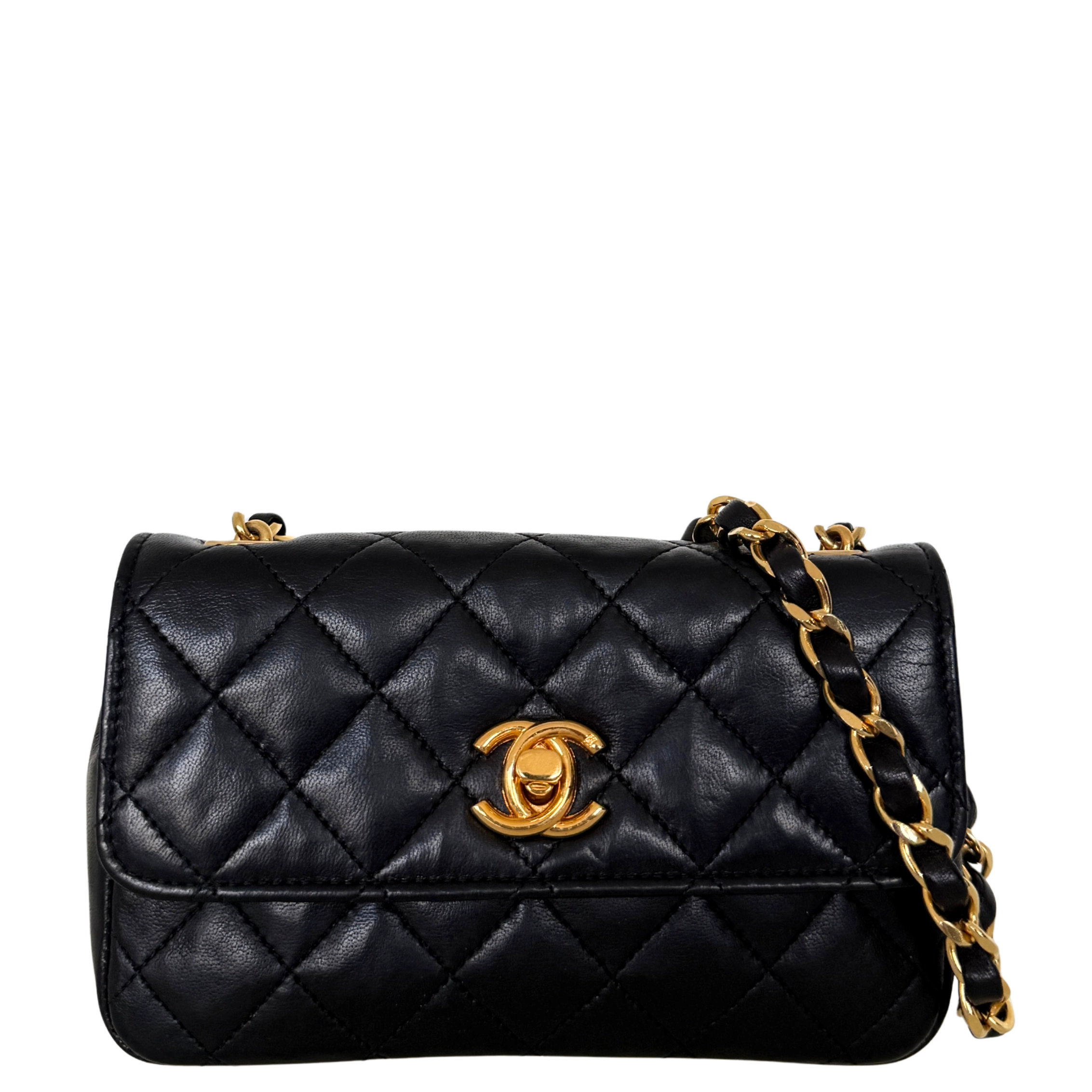 Chanel Mini Single Flap Bag Schwarz / gut Chanel