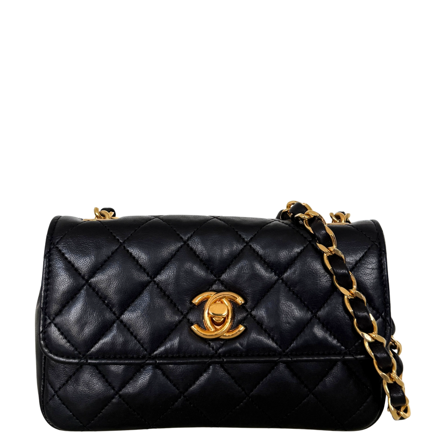 Chanel Mini Single Flap Bag Schwarz / gut Chanel