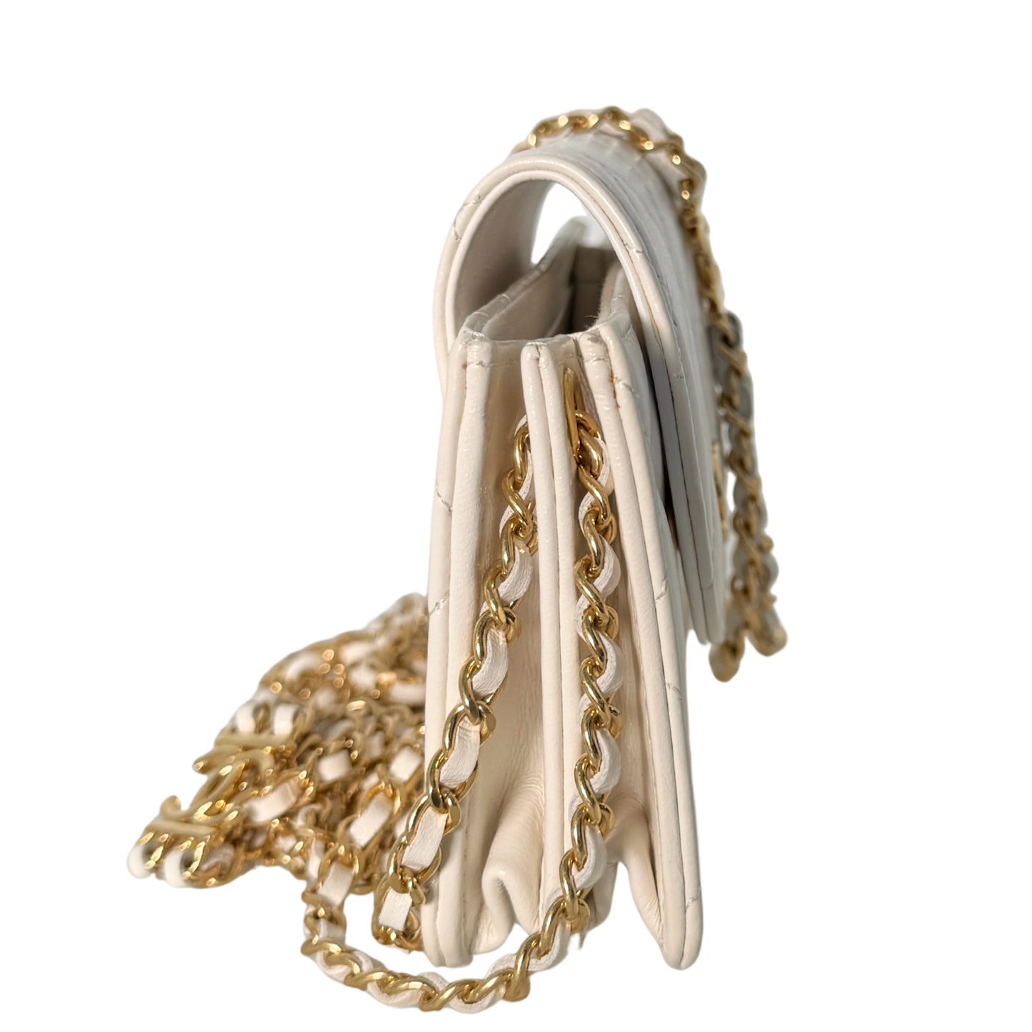 Chanel Mini Flap Bag Weiß / sehr gut Chanel