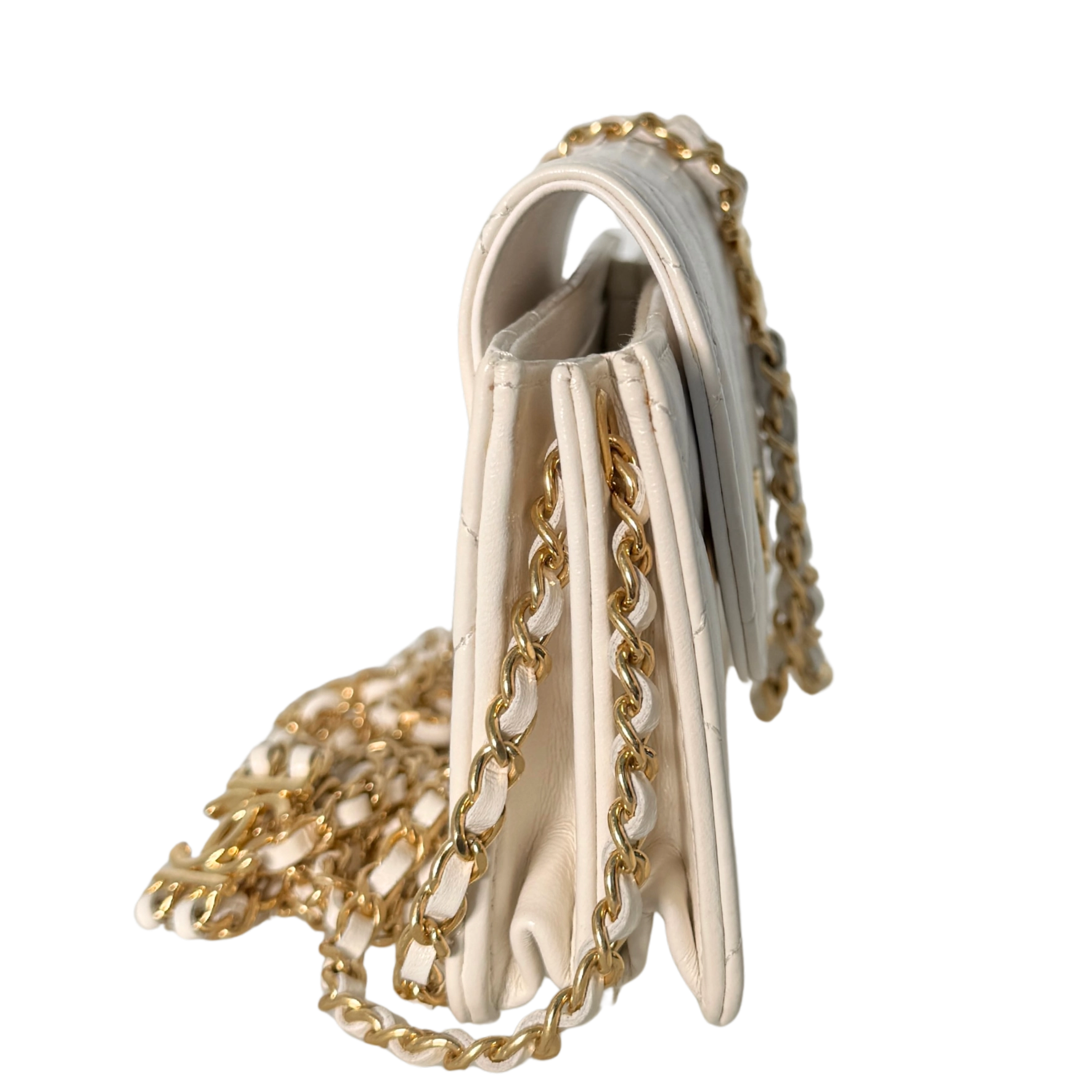 Chanel Mini Flap Bag Weiß / sehr gut Chanel