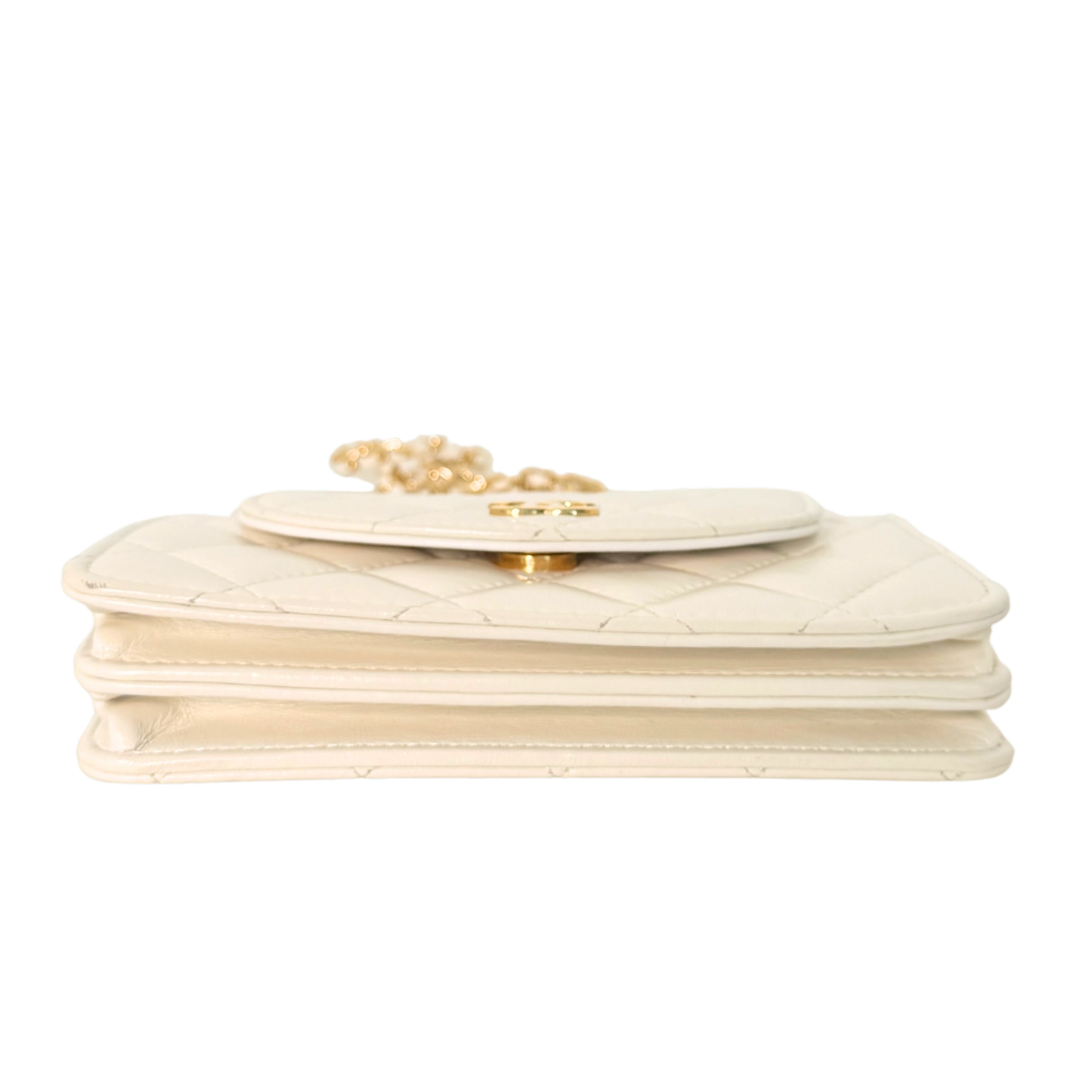 Chanel Mini Flap Bag Weiß / sehr gut Chanel