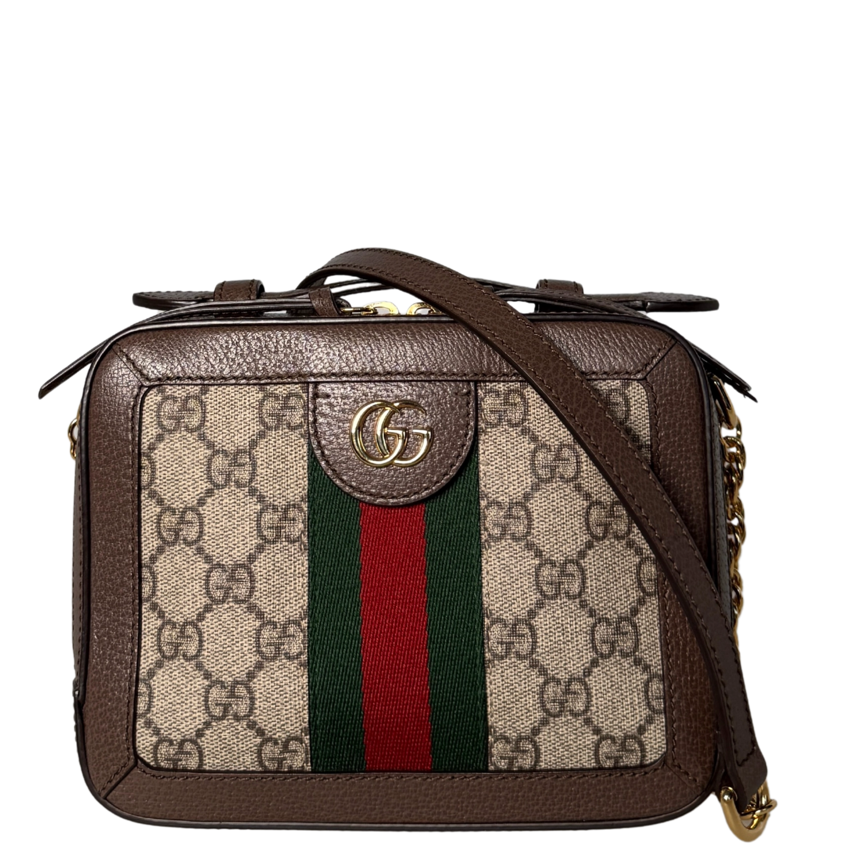 Gucci Ophidia GG Mini Schultertasche Braun / sehr gut Gucci
