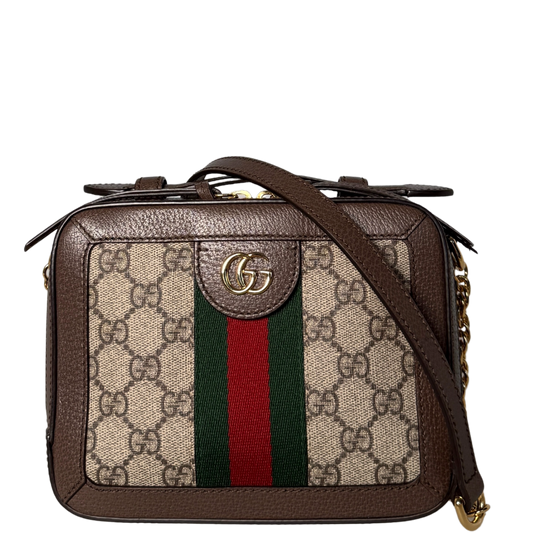 Gucci Ophidia GG Mini Schultertasche Braun / sehr gut Gucci