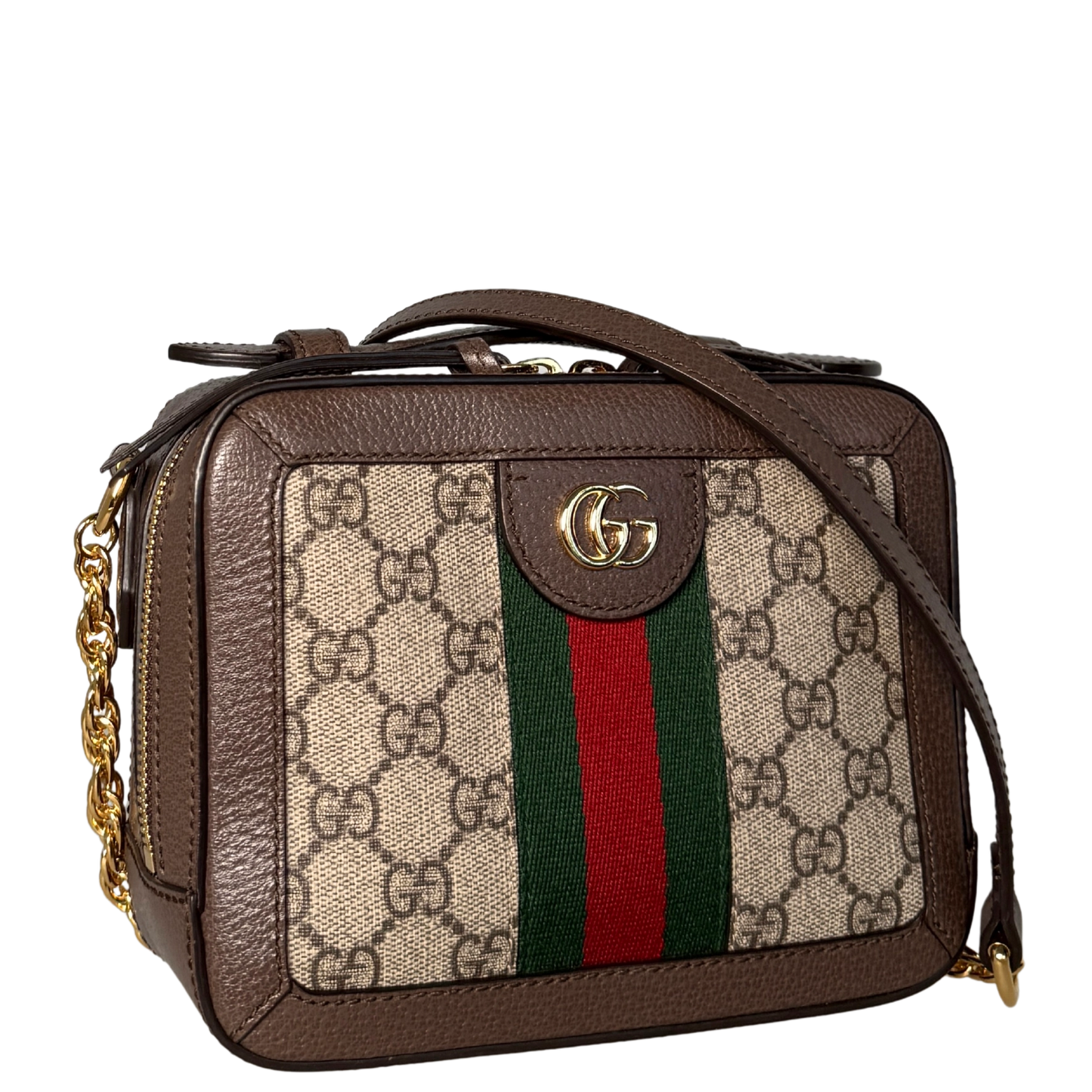 Gucci Ophidia GG Mini Schultertasche Braun / sehr gut Gucci