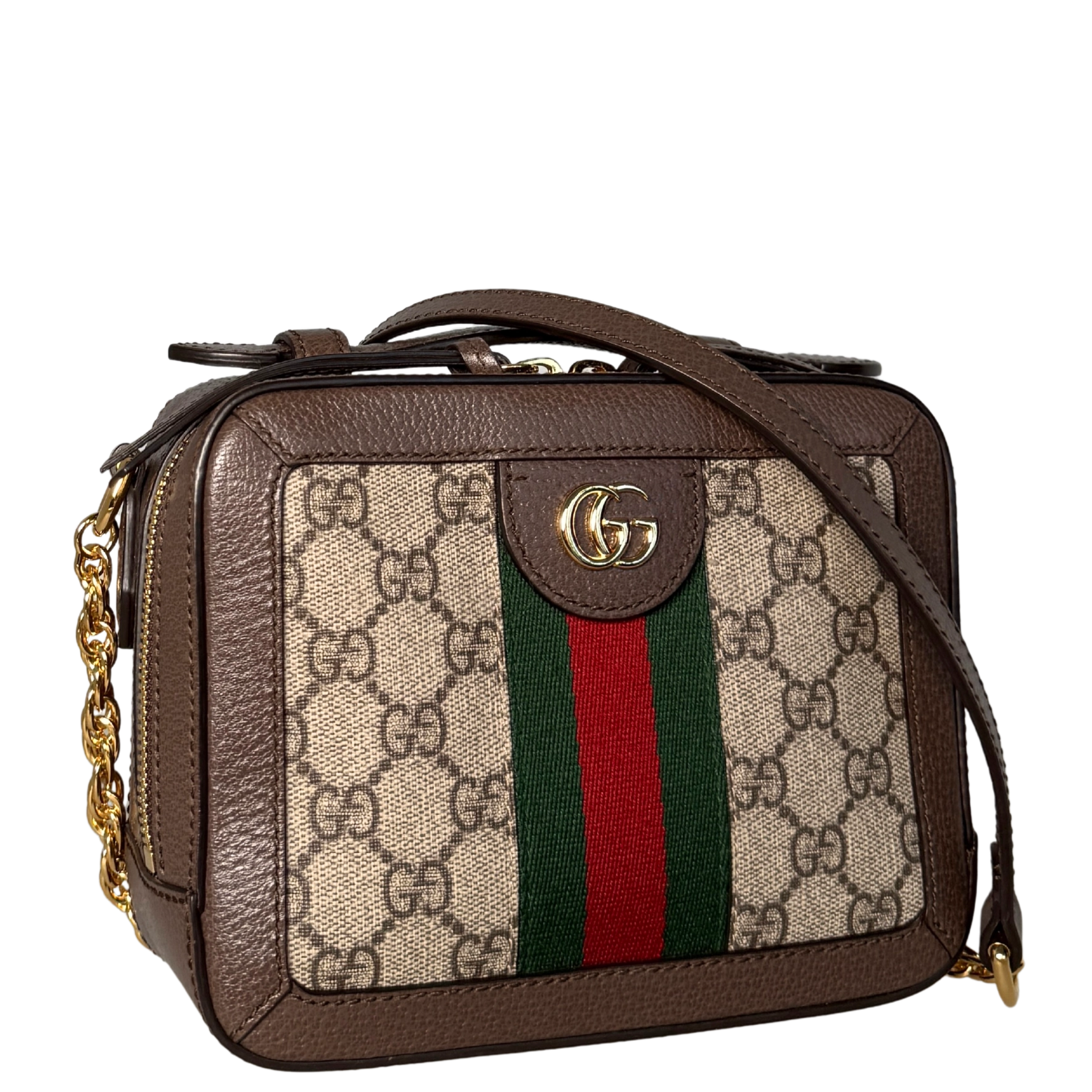 Gucci Ophidia GG Mini Schultertasche Braun / sehr gut Gucci