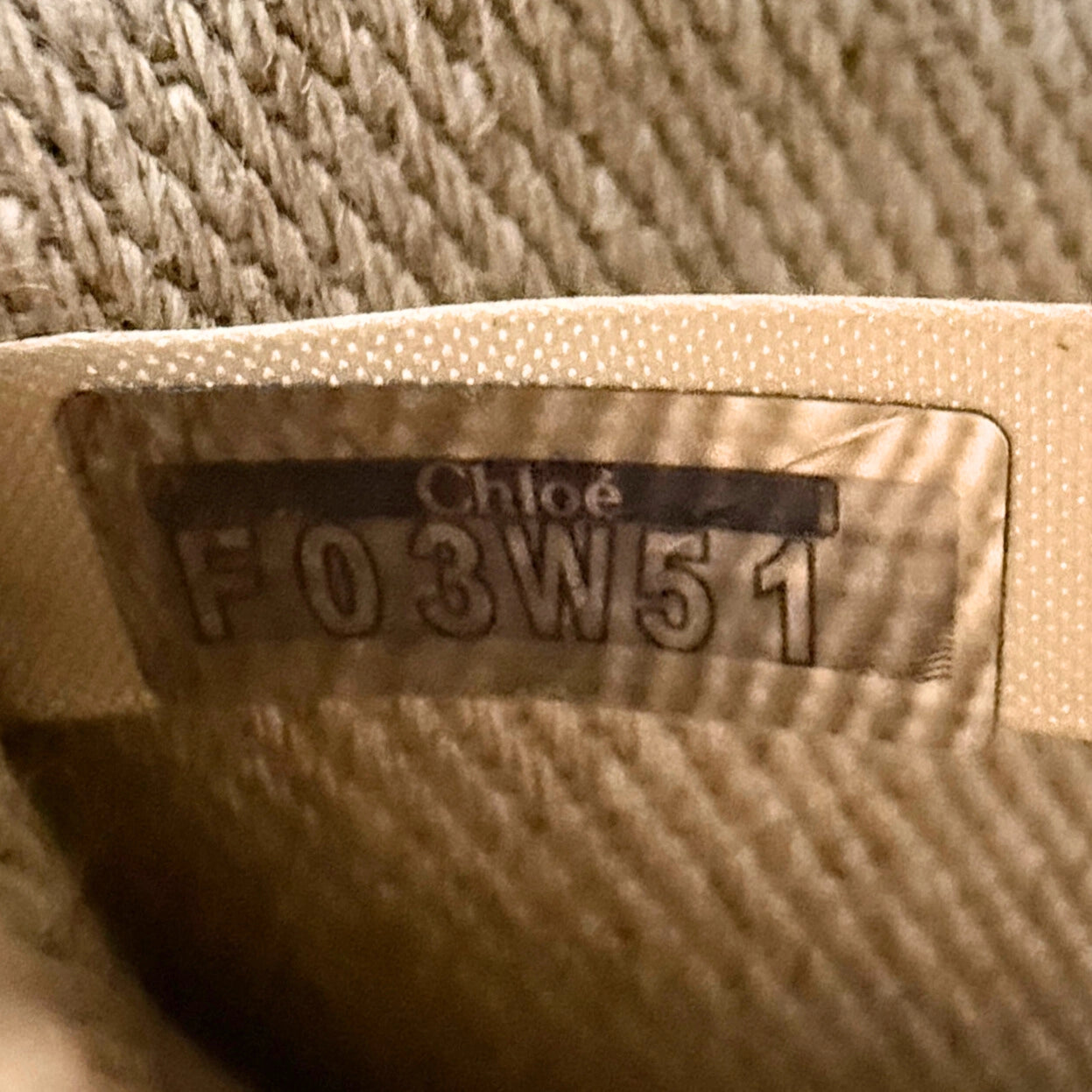 Chloé Woody Mini-Tote Bag aus Leinen Beige / neuwertig Chloé