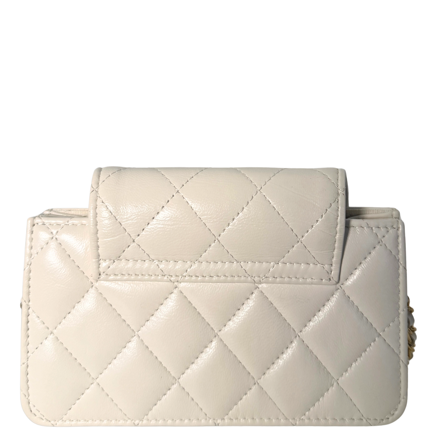 Chanel Mini Flap Bag Weiß / sehr gut Chanel