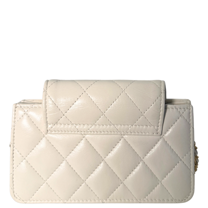 Chanel Mini Flap Bag Weiß / sehr gut Chanel