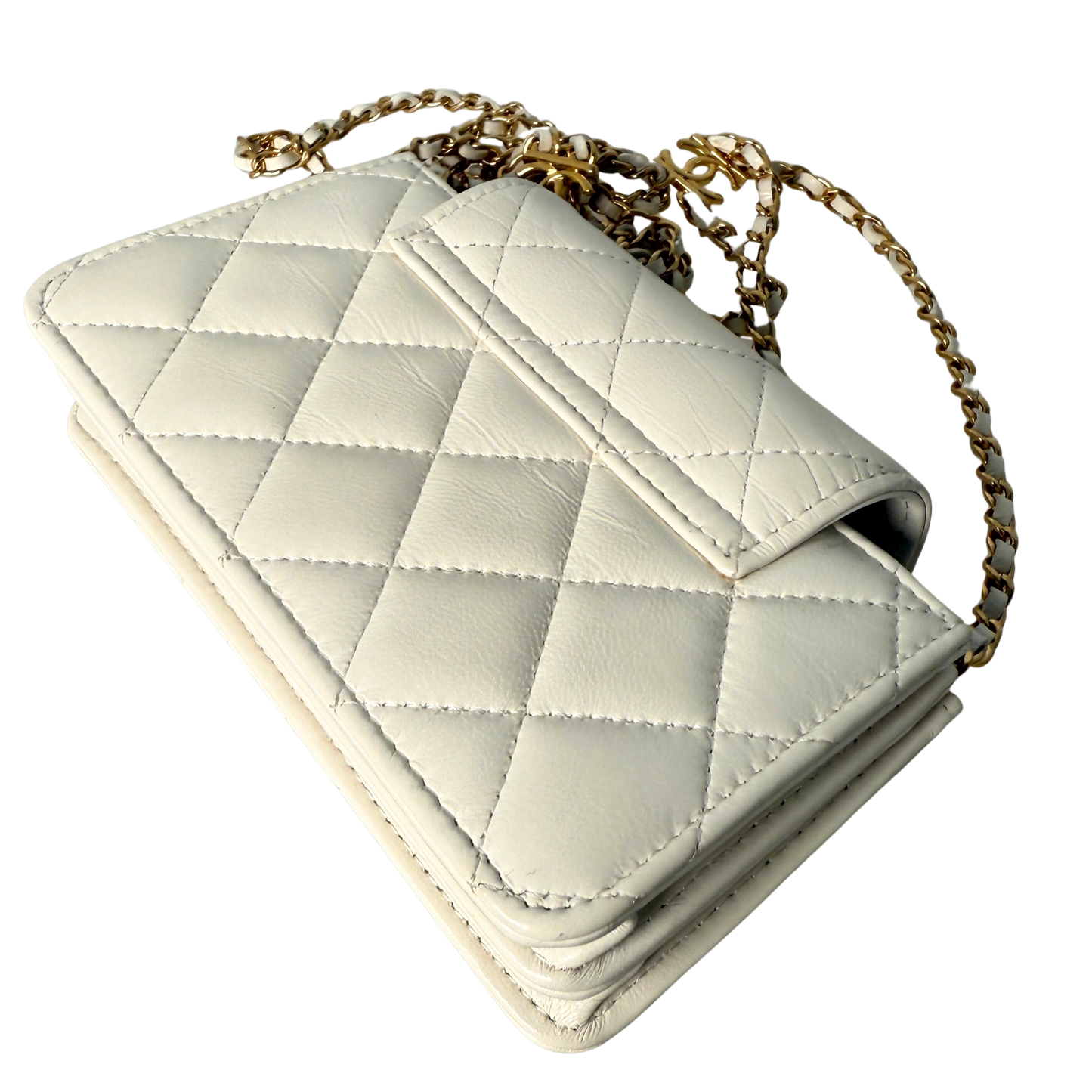 Chanel Mini Flap Bag Weiß / sehr gut Chanel