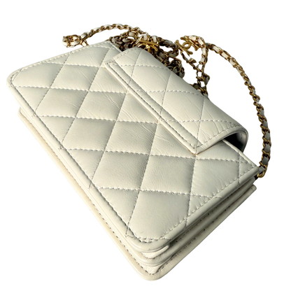 Chanel Mini Flap Bag Weiß / sehr gut Chanel