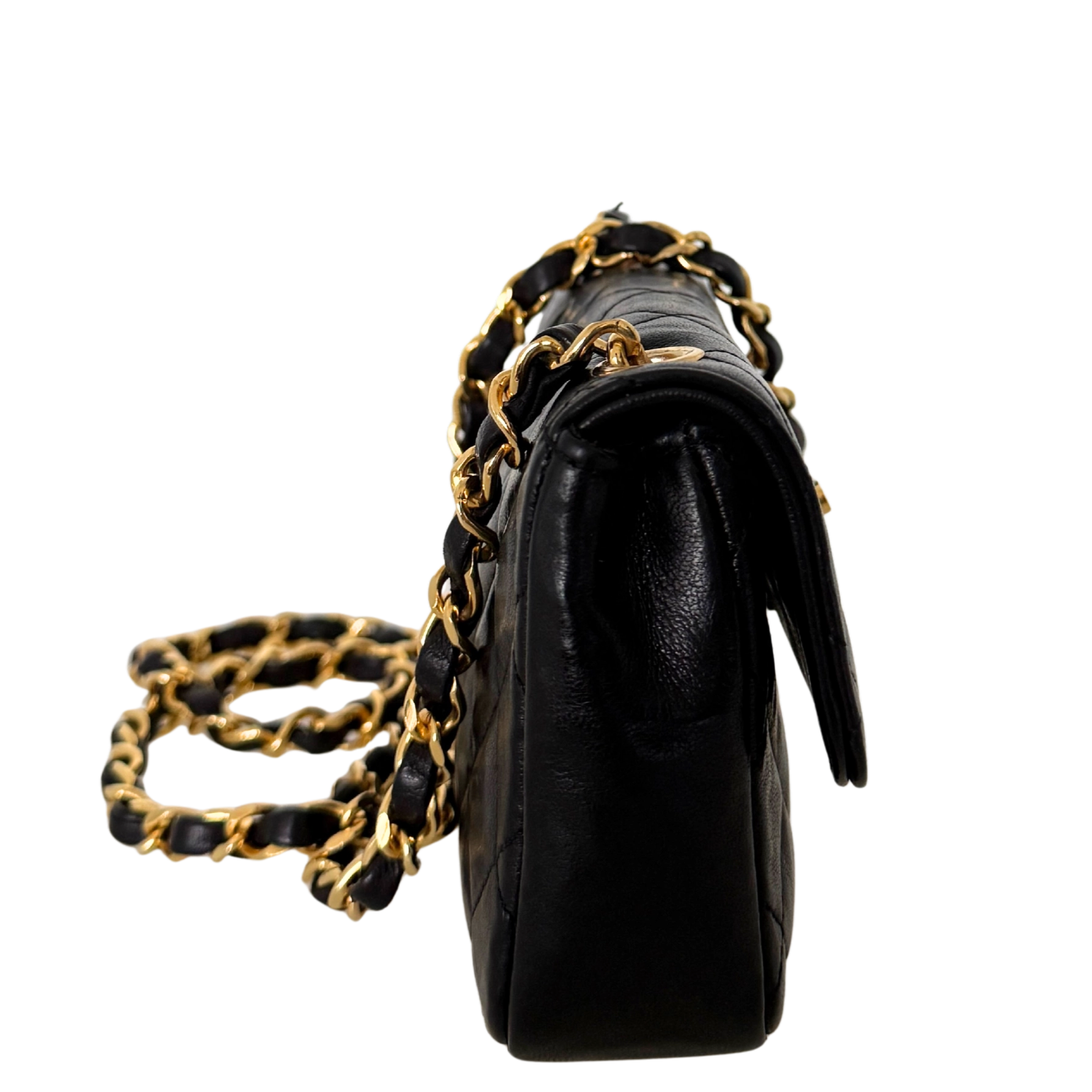 Chanel Mini Single Flap Bag Schwarz / gut Chanel