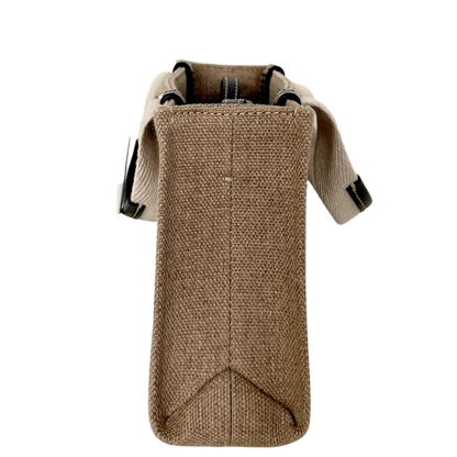 Chloé Woody Mini-Tote Bag aus Leinen Beige / neuwertig Chloé