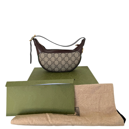 Gucci Kleine Ophidia Schultertasche Braun Fullset / neuwertig Gucci