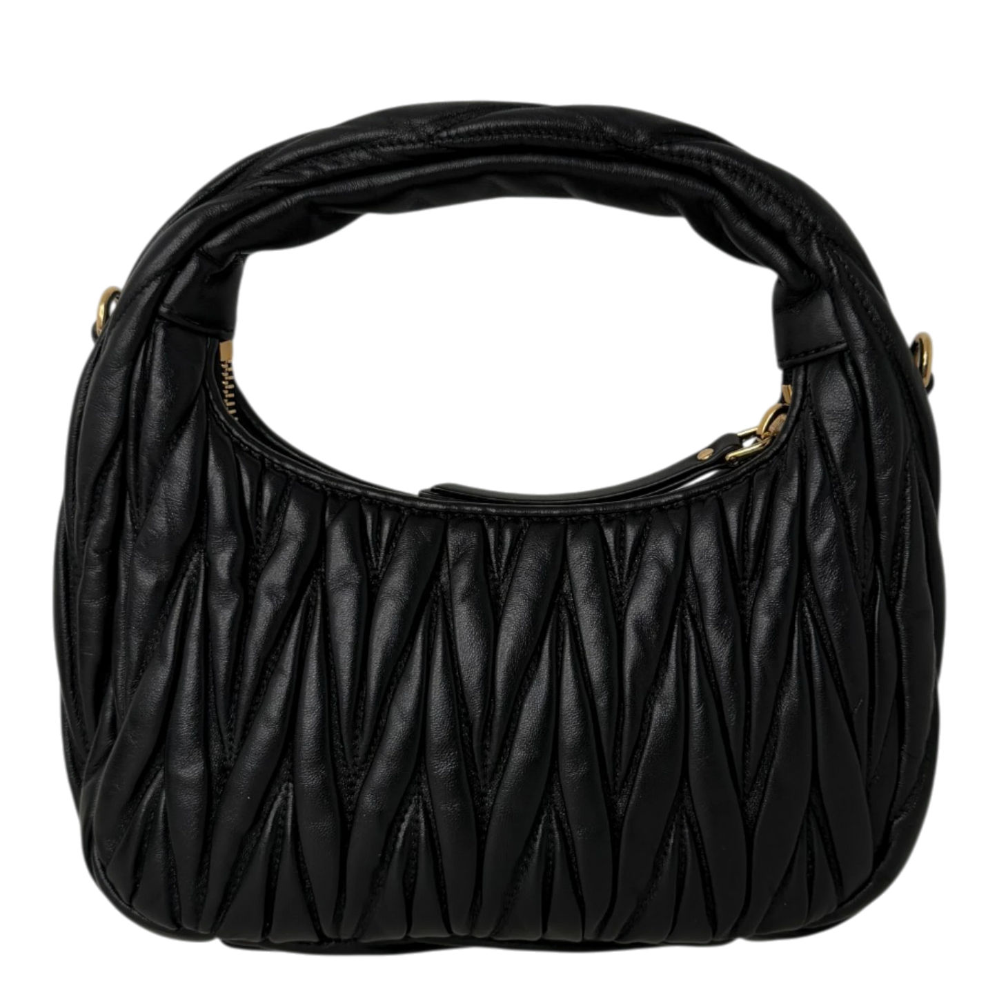 Miu Miu Wander Hobo Bag klein Nappaleder Schwarz MIU MIU