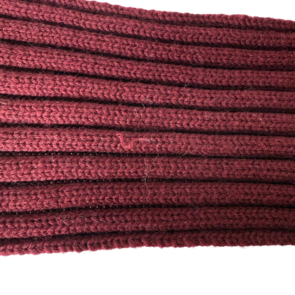 Moncler gerippter Strickschal aus Wolle Weinrot / sehr gut