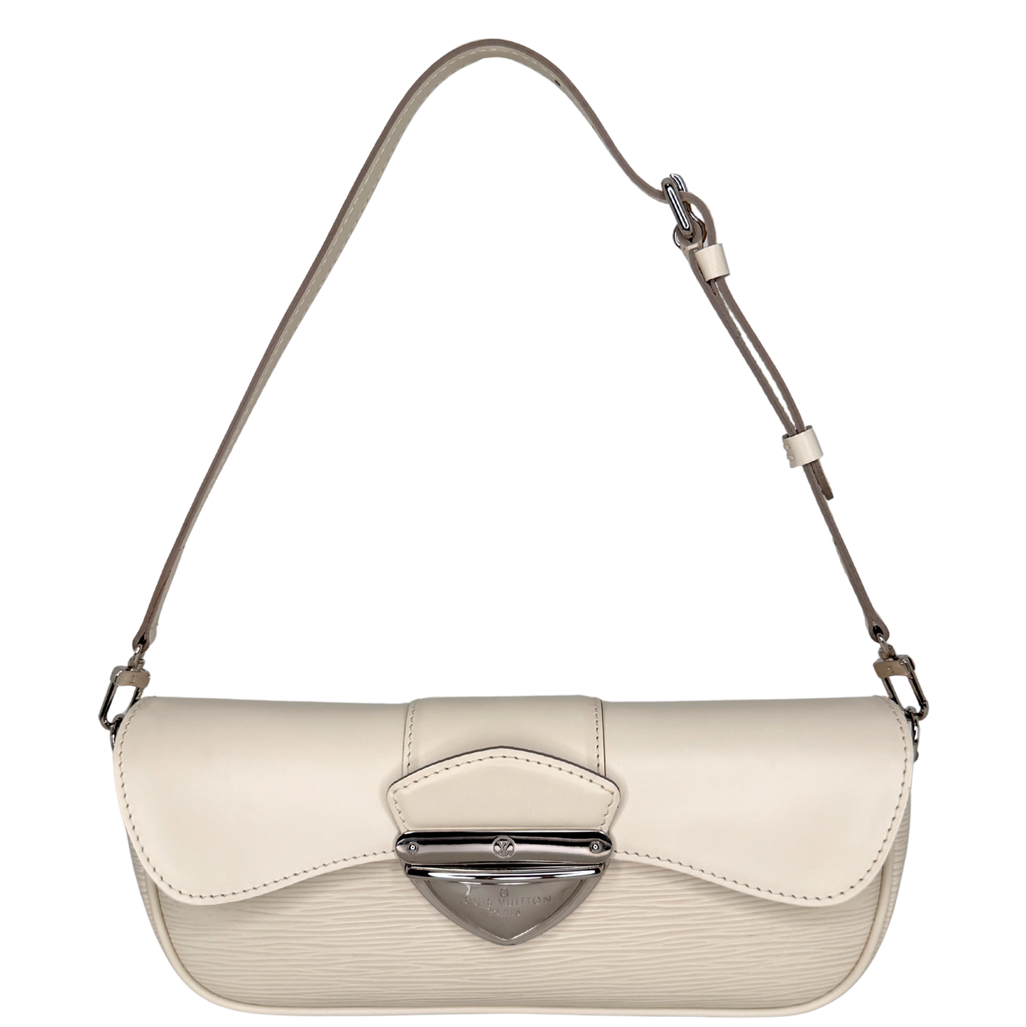 Louis Vuitton Montaigne Clutch Epi Leder creme / neuwertig Louis Vuitton