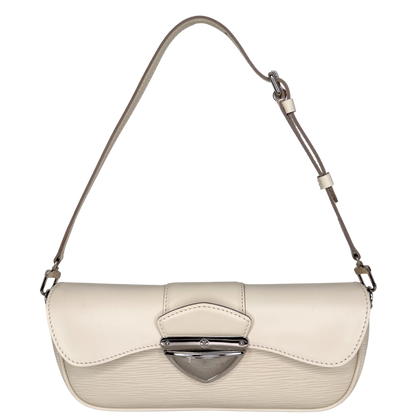 Louis Vuitton Montaigne Clutch Epi Leder creme / neuwertig Louis Vuitton