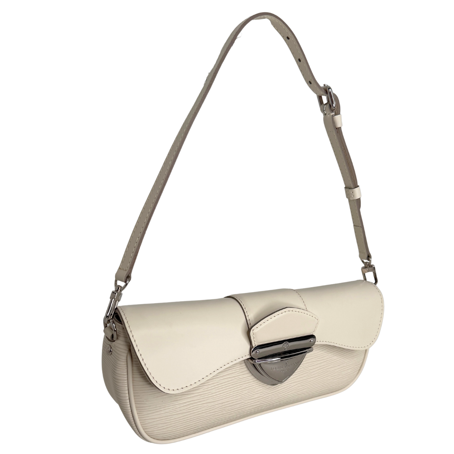 Louis Vuitton Montaigne Clutch Epi Leder creme / neuwertig Louis Vuitton