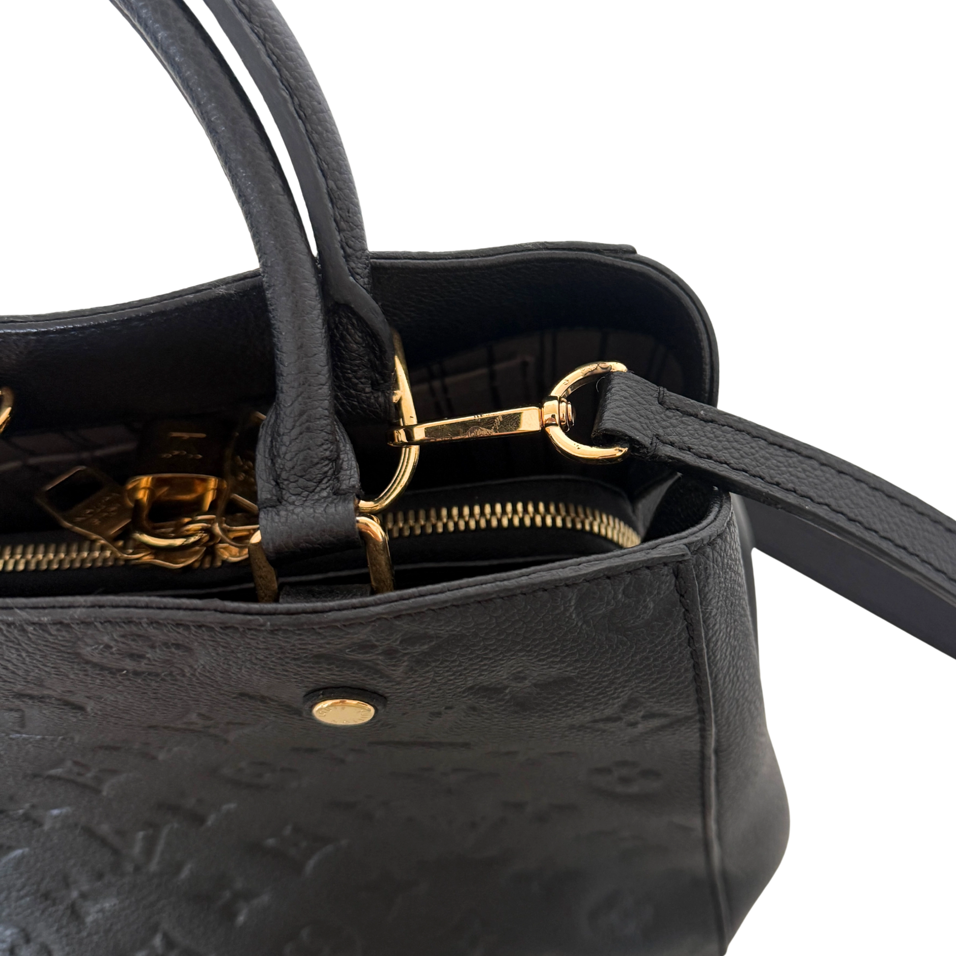 Louis Vuitton Montaigne BB Monogram Empreinte Schwarz / sehr gut Louis Vuitton