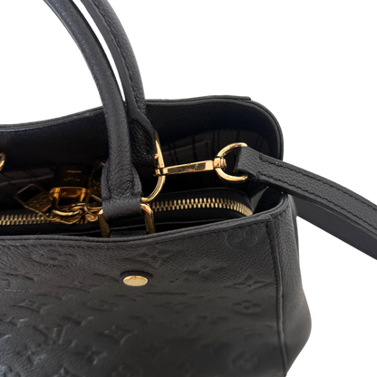 Louis Vuitton Montaigne BB Monogram Empreinte Schwarz / sehr gut Louis Vuitton