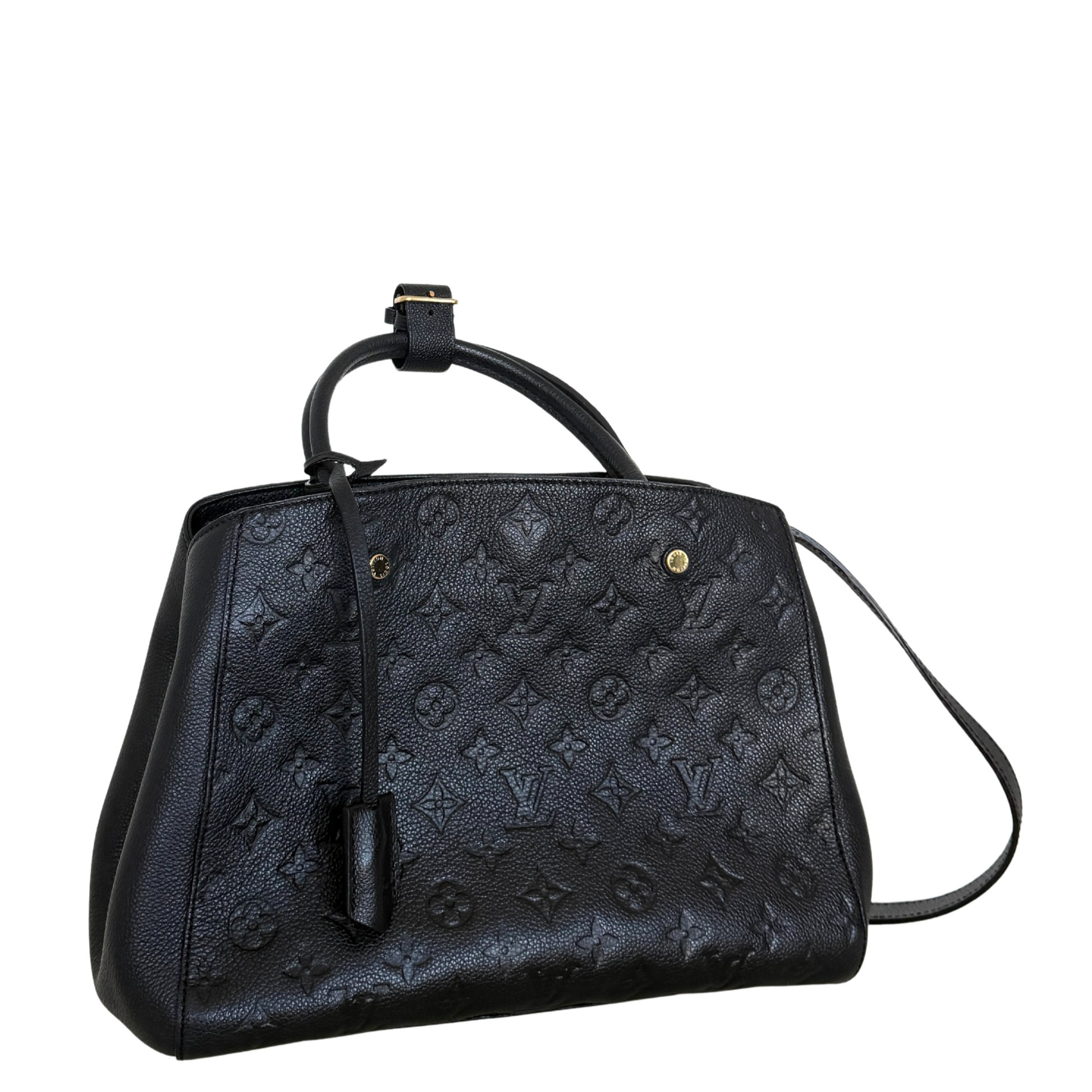 Louis Vuitton Montaigne BB Monogram Empreinte Schwarz / sehr gut Louis Vuitton