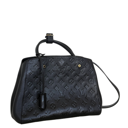 Louis Vuitton Montaigne BB Monogram Empreinte Schwarz / sehr gut Louis Vuitton