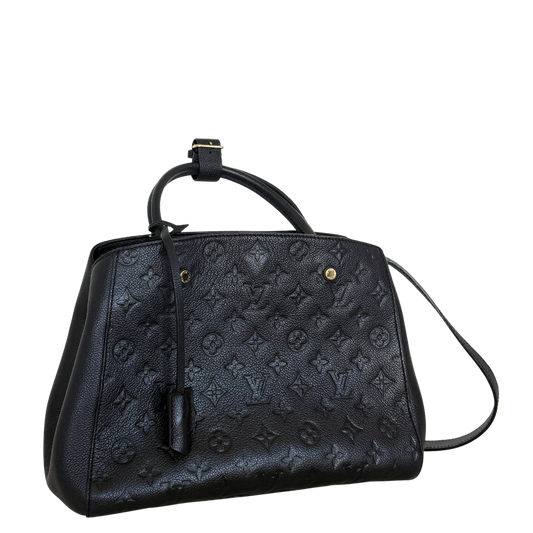Louis Vuitton Montaigne BB Monogram Empreinte Schwarz / sehr gut Louis Vuitton