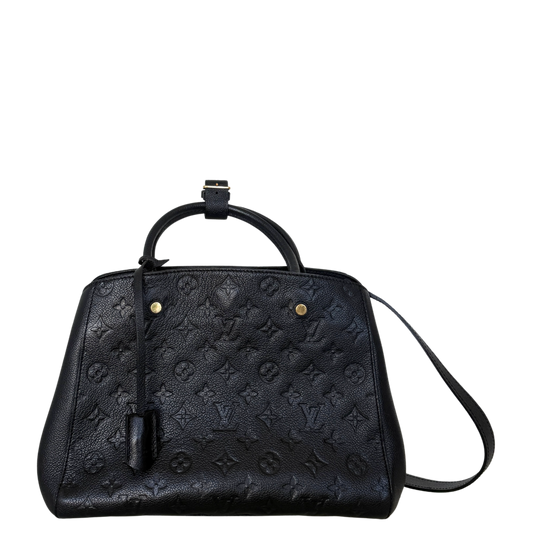Louis Vuitton Montaigne BB Monogram Empreinte Schwarz / sehr gut Louis Vuitton