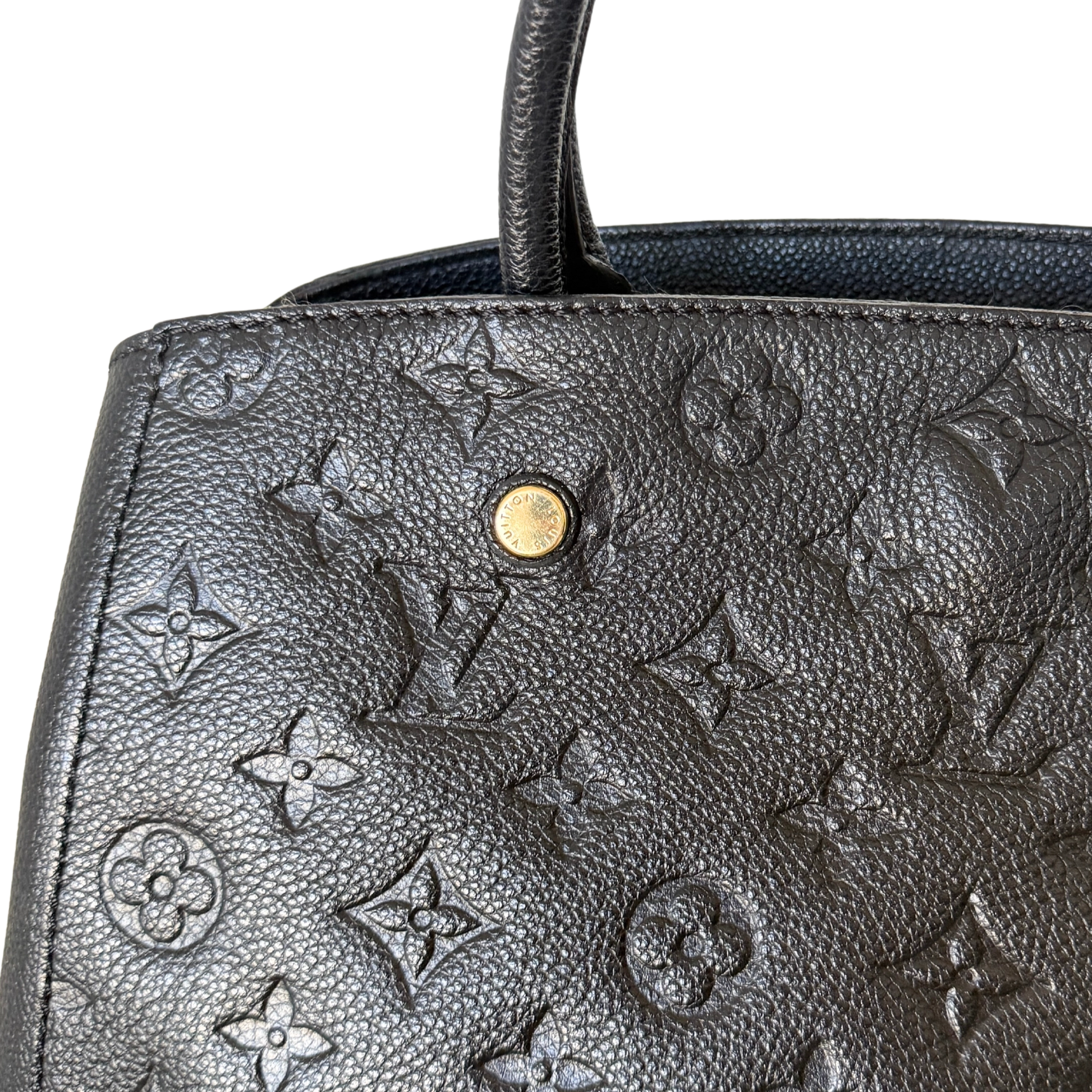 Louis Vuitton Montaigne BB Monogram Empreinte Schwarz / sehr gut Louis Vuitton