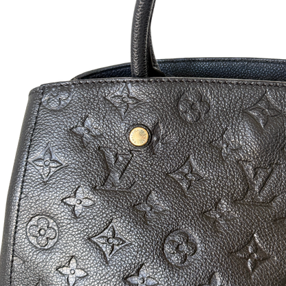 Louis Vuitton Montaigne BB Monogram Empreinte Schwarz / sehr gut Louis Vuitton