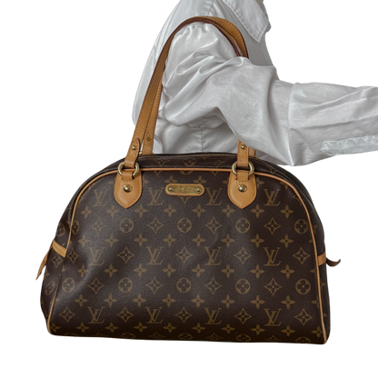 Louis Vuitton Montorgueil GM Schultertasche M95566 Braun / gut Louis Vuitton