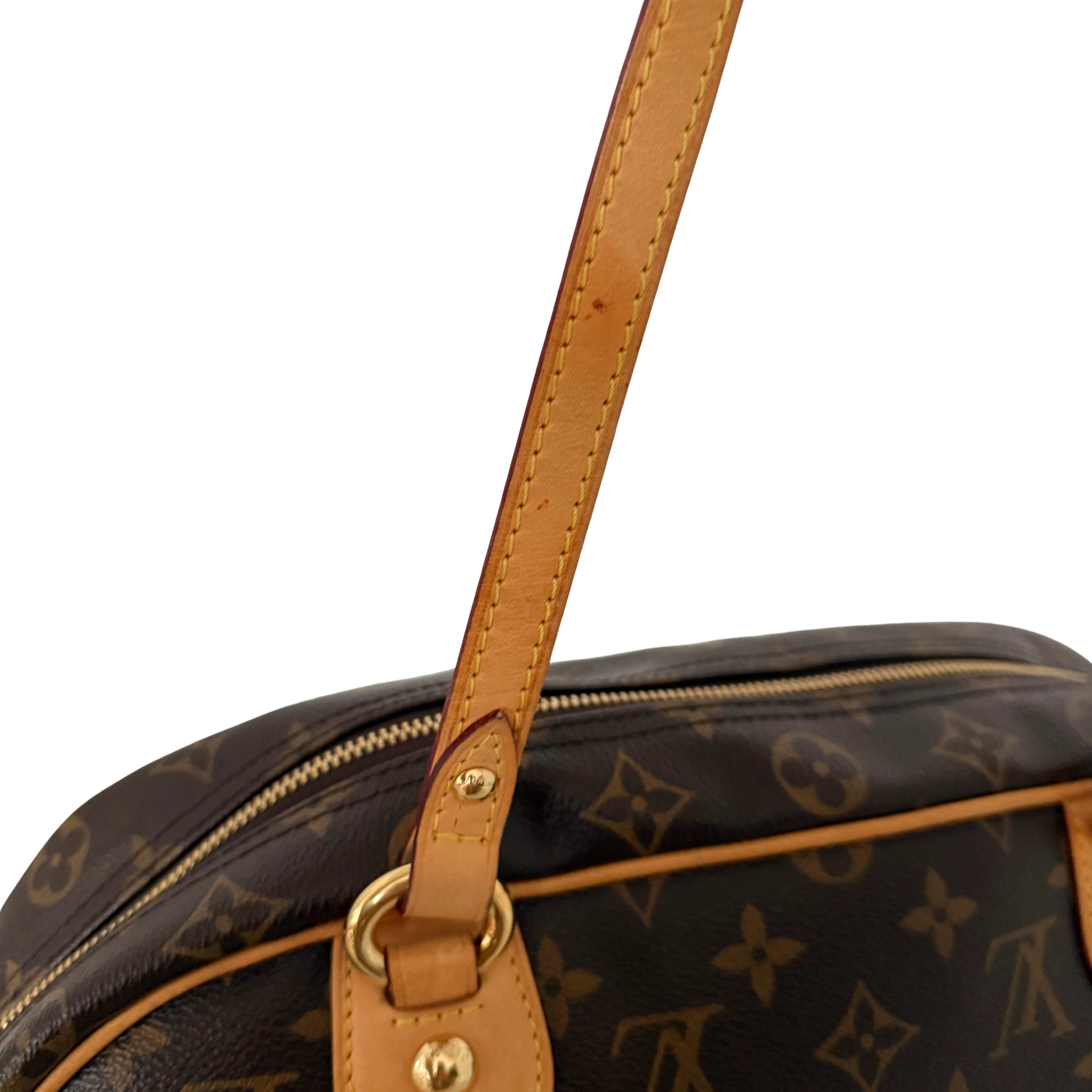 Louis Vuitton Montorgueil GM Schultertasche M95566 Braun / gut Louis Vuitton