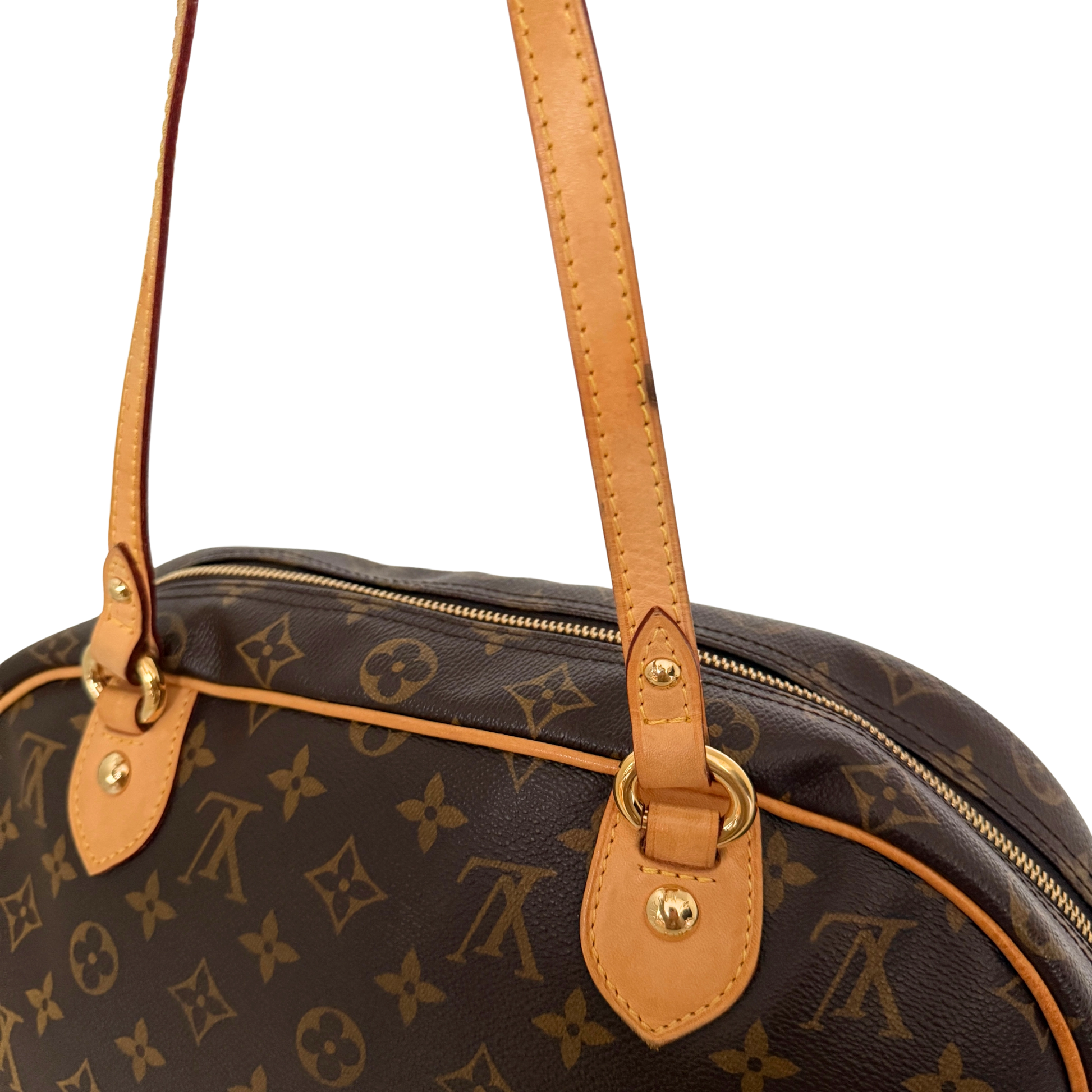 Louis Vuitton Montorgueil GM Schultertasche M95566 Braun / gut Louis Vuitton
